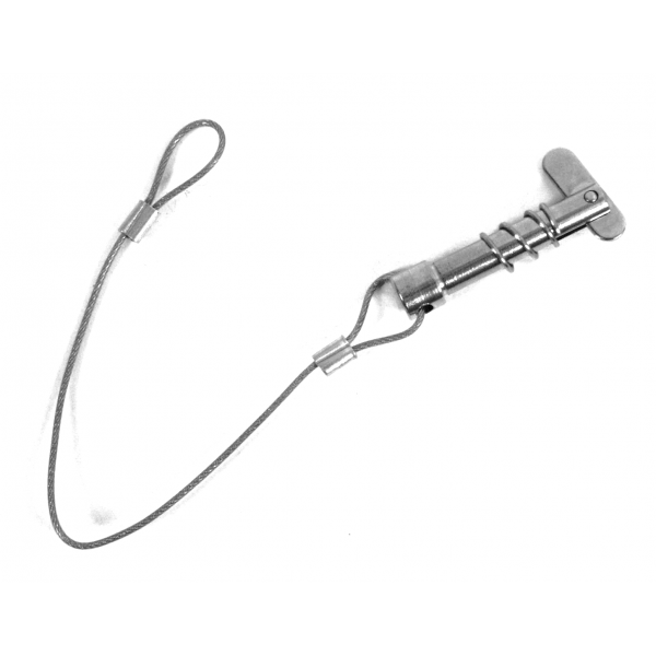 Quick Release Pin With Cable And Eye , 1/4" O.D. With 3/4" Grip 6" SS