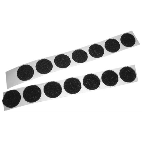 Loop Coins - Rubber Based Pressure Sensitive Adhesive - black 25/yd rolls