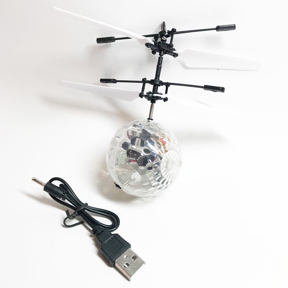 Flying Ball Drone Helicopter UFO Drone Toy Hand-Control Flying Ball Kids Toys Hand Controlled Helicopter RC Quadcopter Toys Aircraft Games 360Â°Rotation Induction Aircraft with Shining LED light 