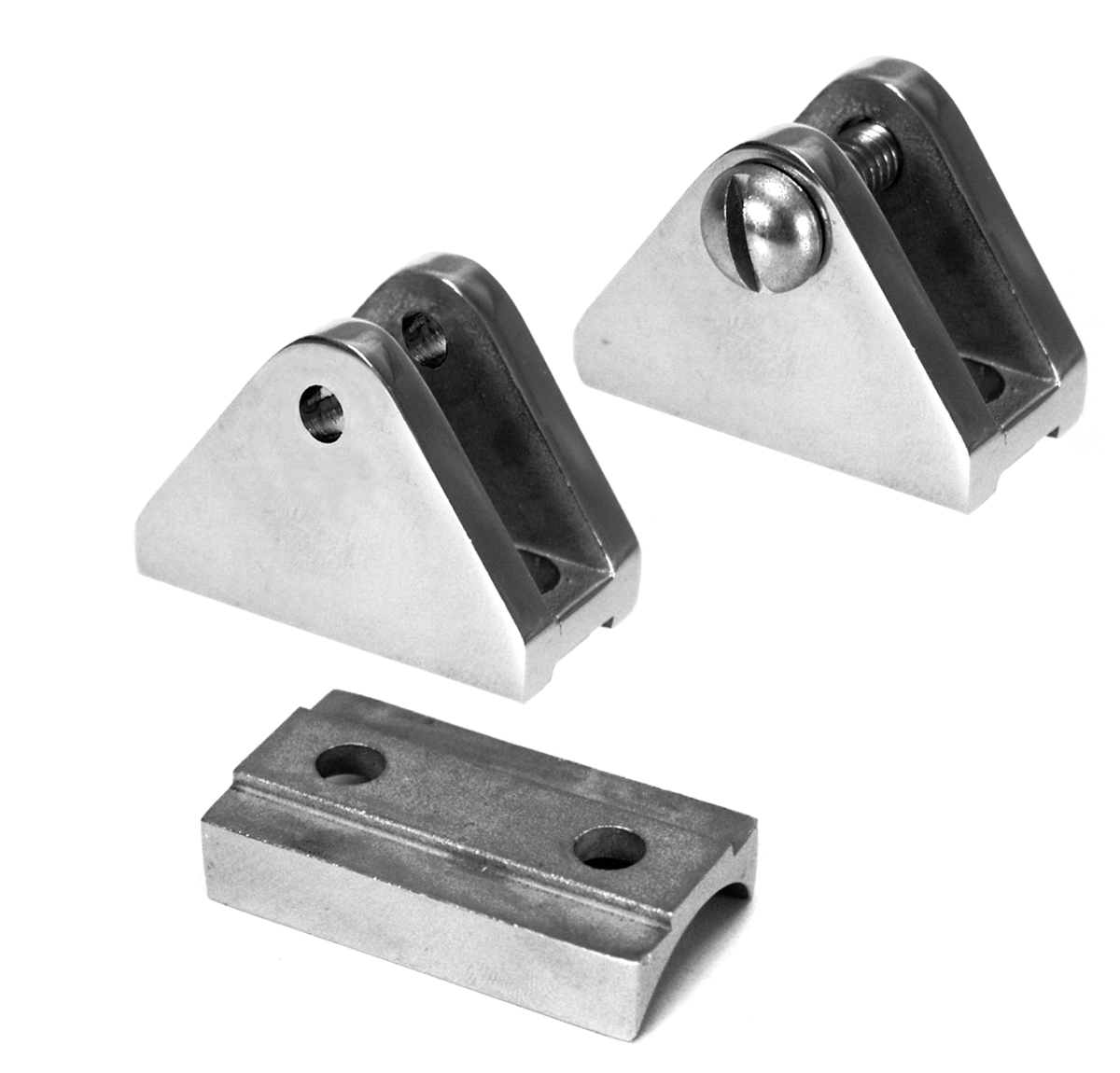 Deck Hinge Flat Base with Hidden Screws - Stainless Steel Marine and Boat Top Hardware Fittings