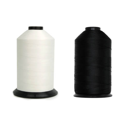 Bonded Polyester Thread - 138 Poly Tex-135 - black - white