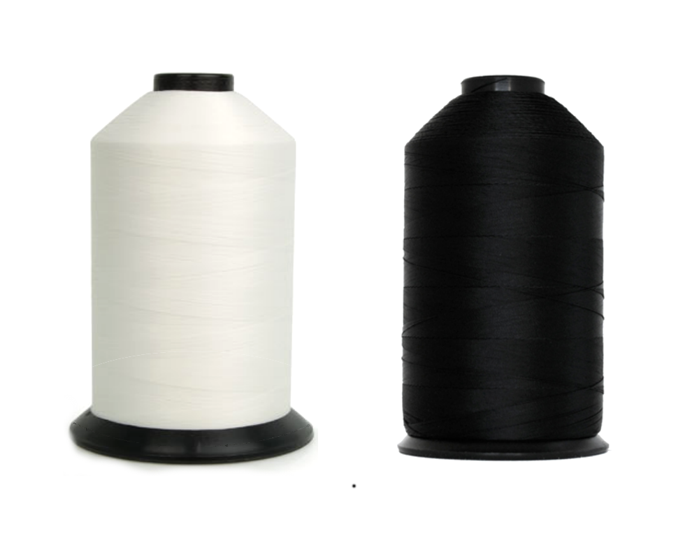 Bonded Nylon Thread - Size 46 - TEX-45 - Colors Black and White