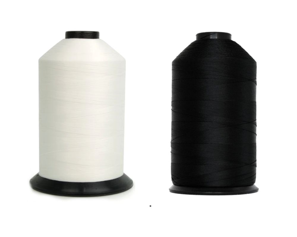 Bonded Nylon Sewing Thread – 138 NYLON TEX-135 - black and white