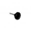 Black Nylon Knob Large - Stainless Steel Marine and Boat Top Hardware