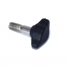 Black Nylon Elongated Knob - Stainless Marine Hardware - Head: (3/8" Shaft, 7/16" Thread)
