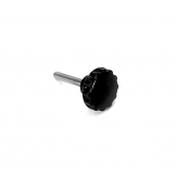 Large Black Nylon Knob - Stainless Steel Marine Hardware