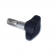 Black Nylon Elongated Knob - Stainless Marine Hardware - Head: (3/8" Shaft, 7/16" Thread)