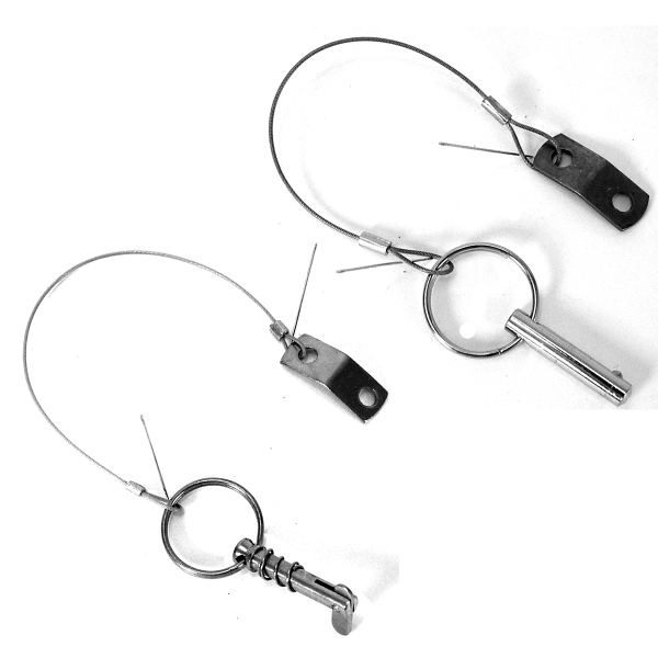 Quick Release Pin With Cable And Tab , 1/4" O.D. With 7/8" Grip 6" SS
