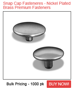 Snap Cap Fasteners - Nickel Plated Brass Premium Fastener Sale