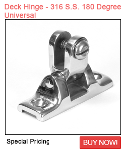 Deck Hinge - 316 S.S. 180 Degree Universal